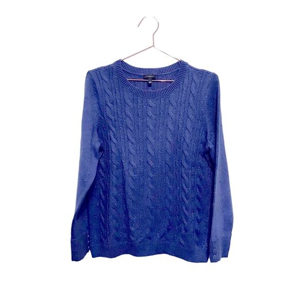 Talbots Crewneck Cable Knit Sweater - Size Large - Picture 1 of 8